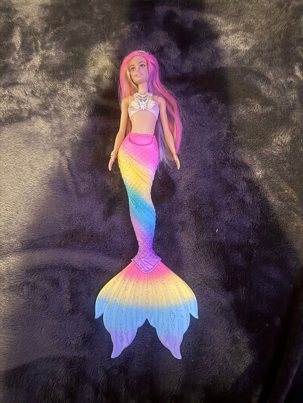 Barbie Dreamtopia Rainbow Cove Mermaid Doll 13 Inch Pink Hair Rainbow Tail
